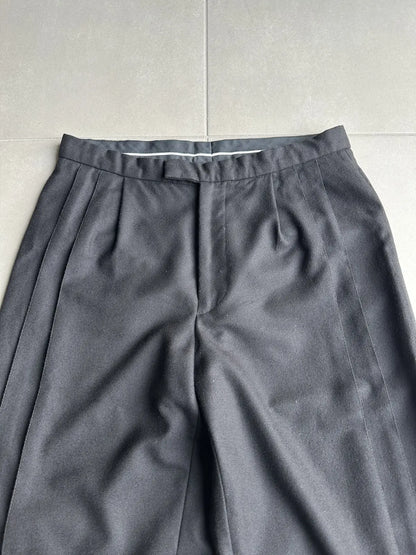 Raf Simons AW2000 “confusion” pleated wool wide trousers