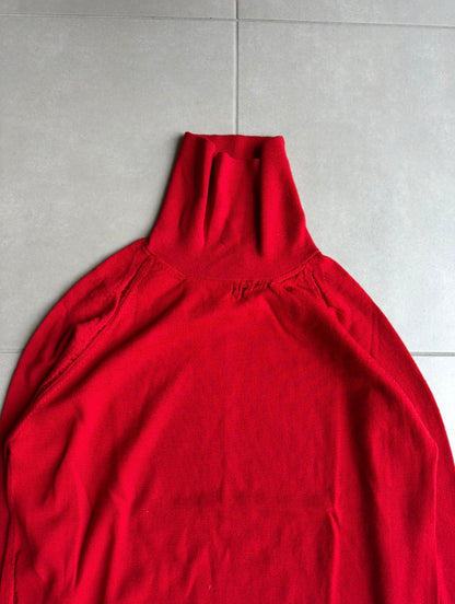 Dior Homme AW07 "Navigate" wool distress turtleneck sweater