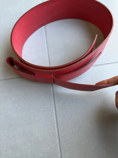 Dior Homme SS02 “Red/Boys don’t cry” Velcro red leather belt