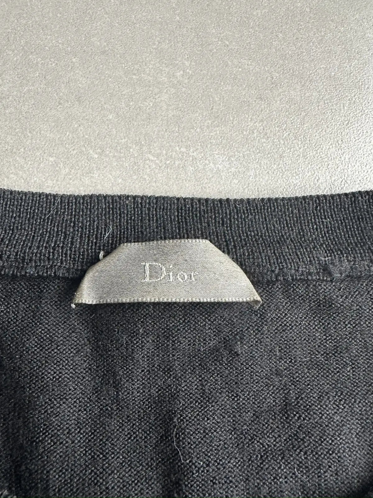 Dior Homme AW05 "in the morning" distressed wool sweater
