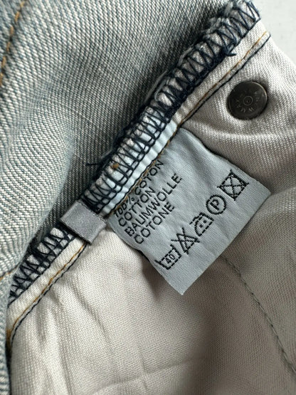 Dior Homme SS04 “Strip” waxed bleu claire clawmark denim