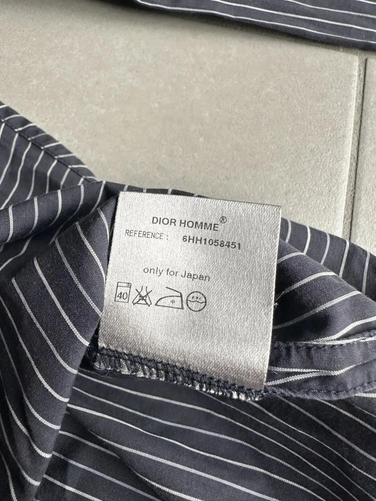 Dior Homme AW06 "These grey days" striped button up shirt