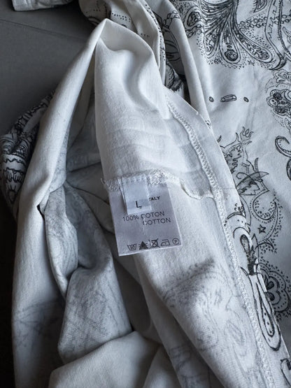 Balmain Homme AW09 distressed paisley print T-shirt