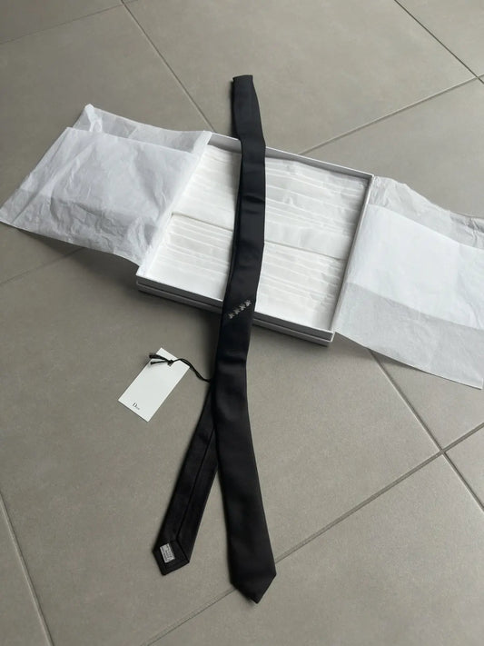 Dior Homme SS04 "Strip" 4 Bee skinny silk tie by