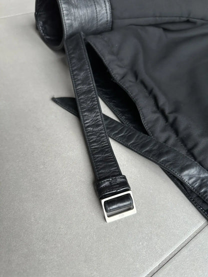 Dior homme AW02 “Reflexion” leather trimmed moto jacket