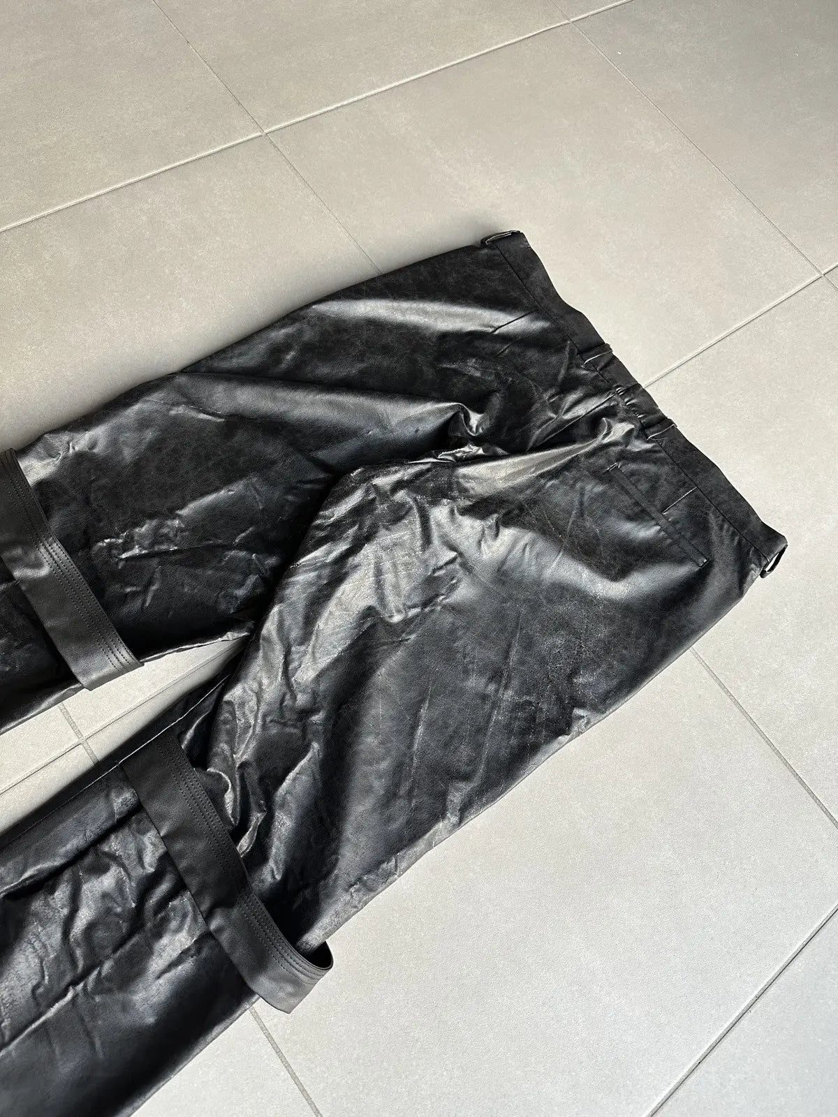 Dior Homme AW03 “Luster” PVC coated cargo pants
