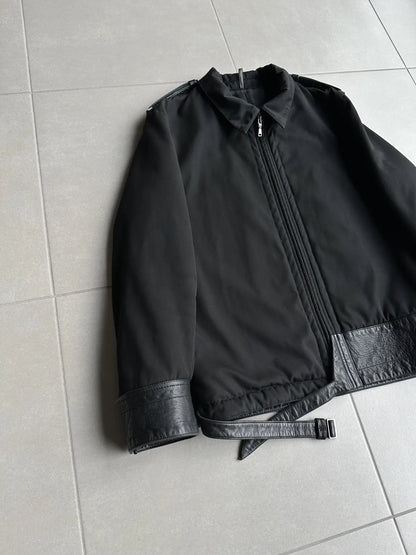 Dior homme AW02 “Reflexion” leather trimmed moto jacket