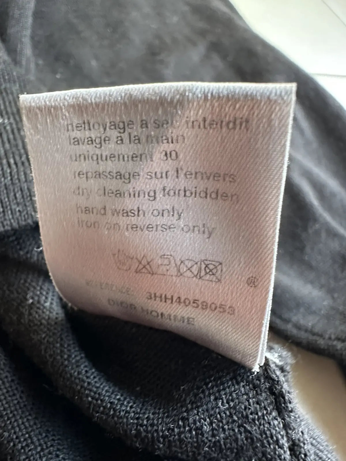 Dior Homme AW03 “Luster” waxed loose high neck sweater