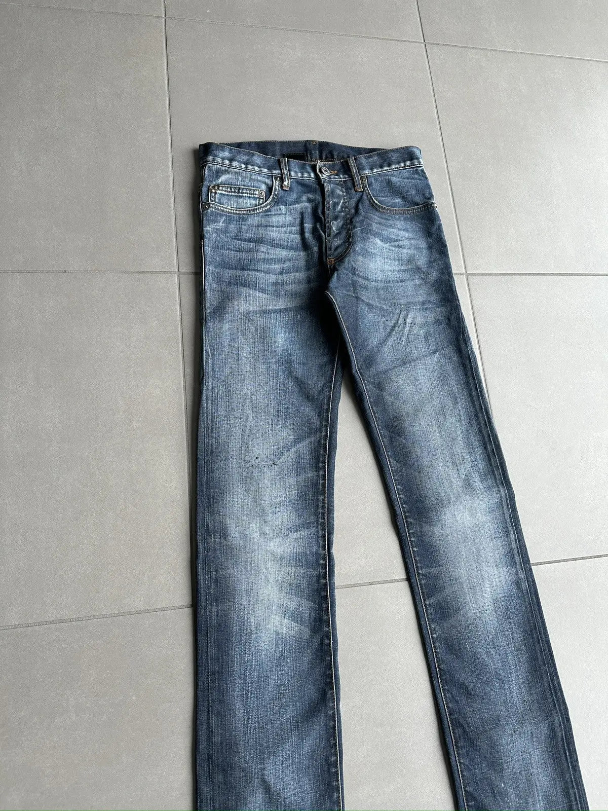 Dior Homme SS08 “Under My Car” paint splatter denim
