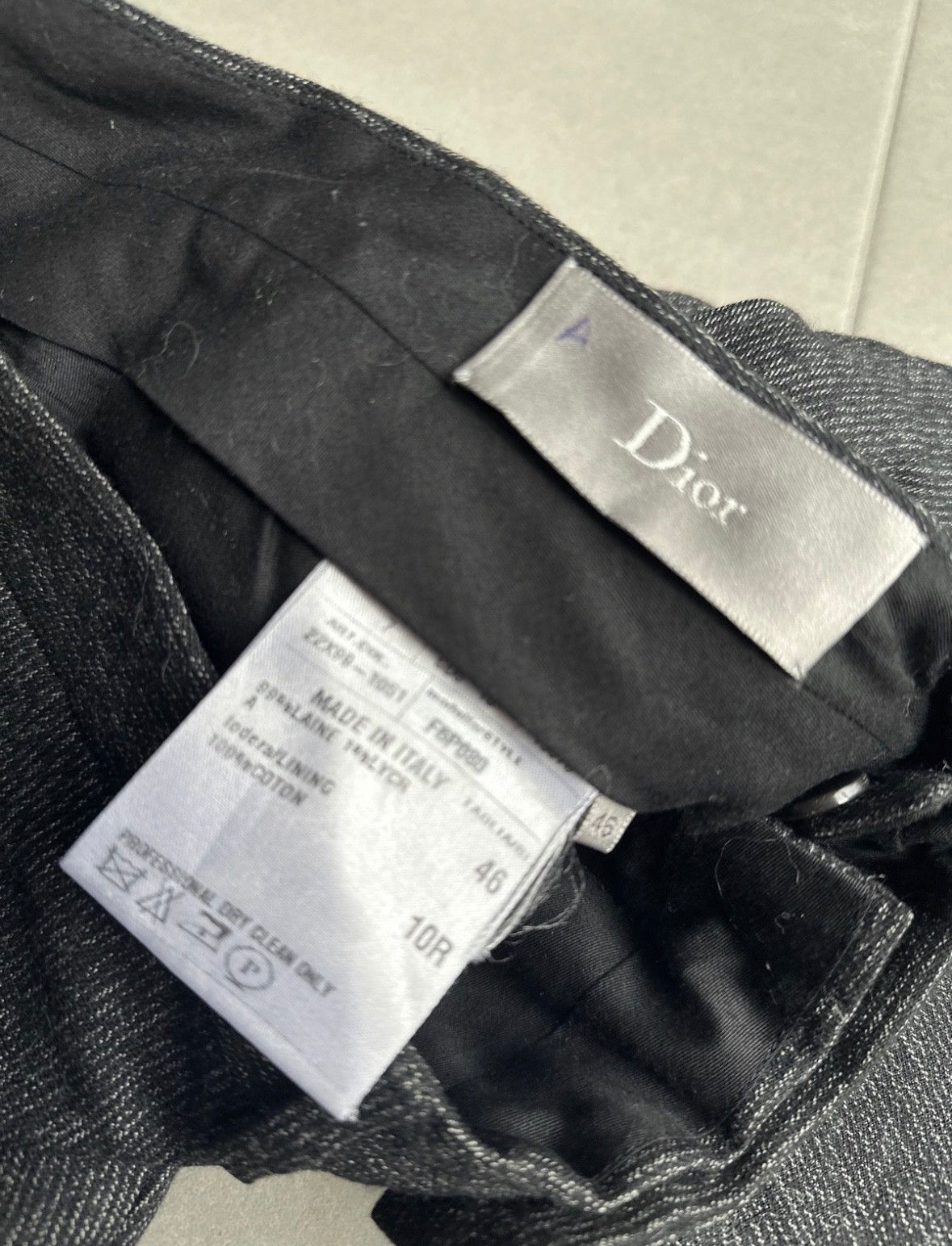 Dior homme AW07 "Navigate" patterned wool trousers