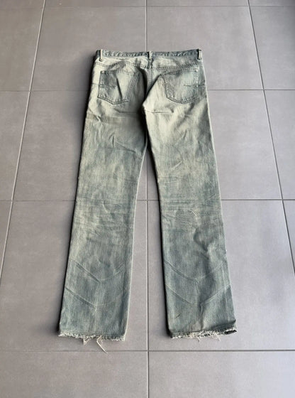 Dior Homme SS04 “Strip” washed ice bleu claire denim