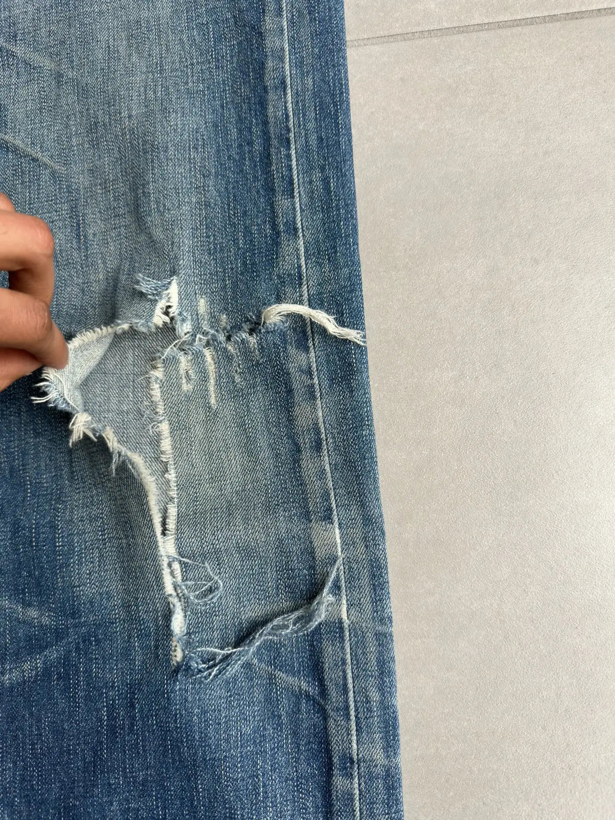 Dior homme SS03 “Follow me” distressed clawmark denim