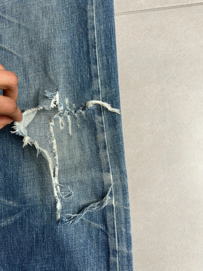 Dior homme SS03 “Follow me” distressed clawmark denim