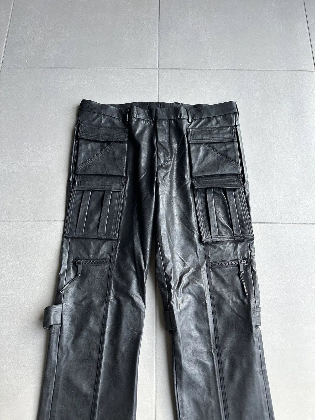 Dior Homme AW03 “Luster” PVC coated cargo pants