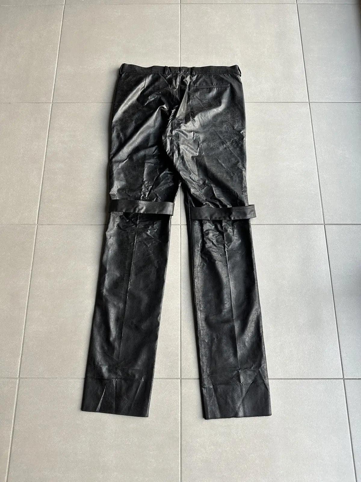 Dior Homme AW03 “Luster” PVC coated cargo pants