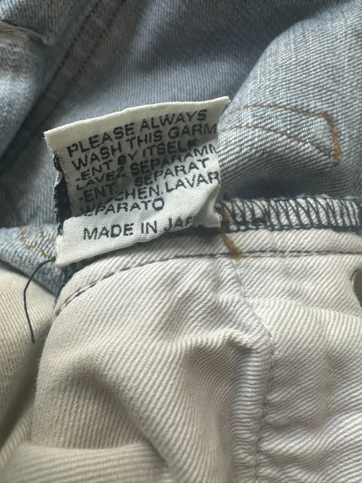 Dior homme AW04 “Victim of the crime” whiskered washed denim