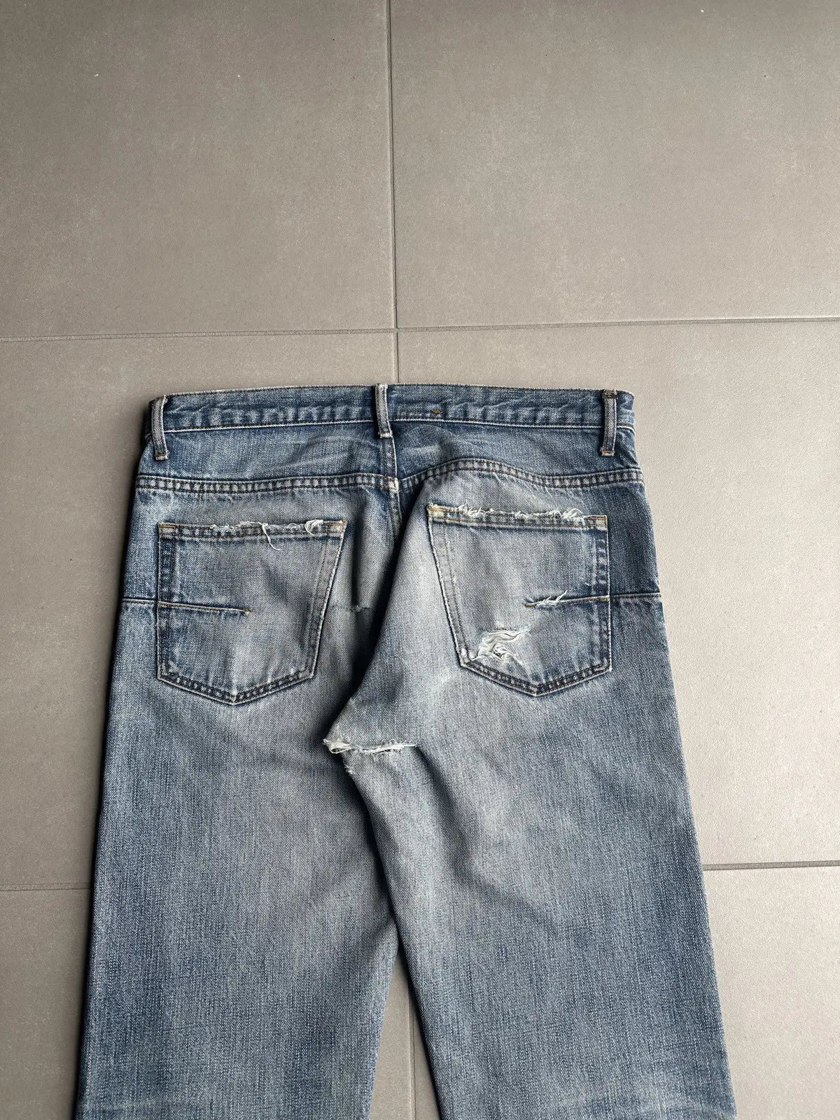 Dior homme AW06 “these grey days” washed clawmark jeans