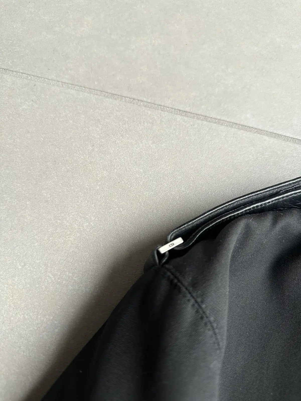 Dior homme AW02 “Reflexion” leather trimmed moto jacket