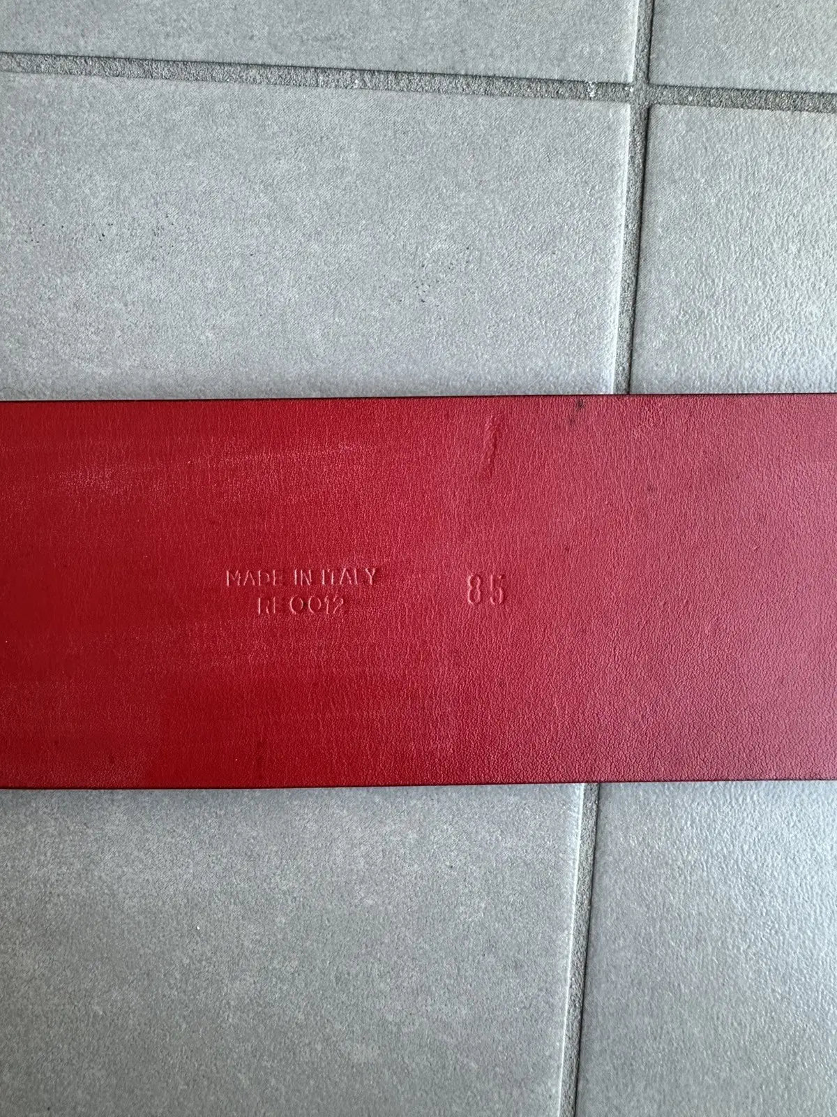 Dior Homme SS02 “Red/Boys don’t cry” Velcro red leather belt