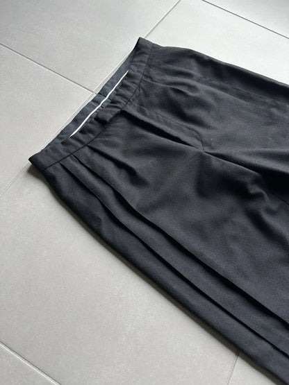 Raf Simons AW2000 “confusion” pleated wool wide trousers