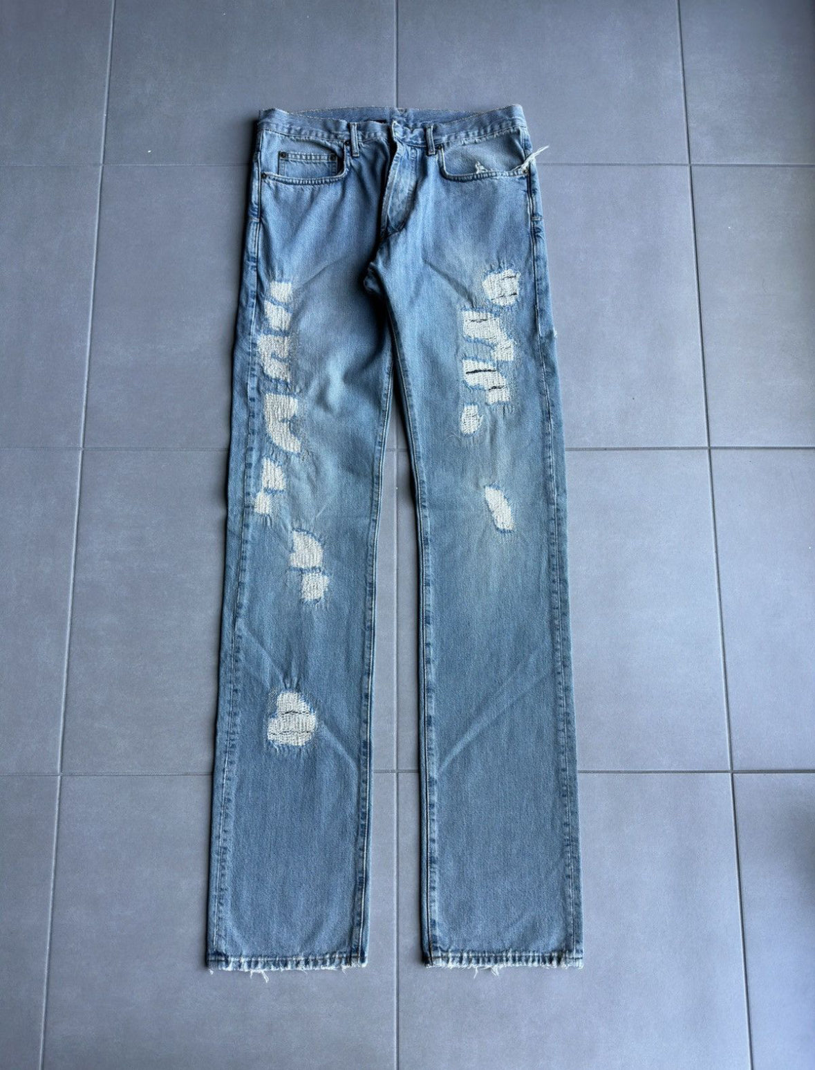 Dior Homme SS06 "The World Was A Mess, But His Hair Was Perfect" crash denim