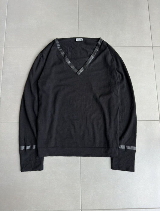 Dior Homme AW03 “Luster” waxed v-neck sweater