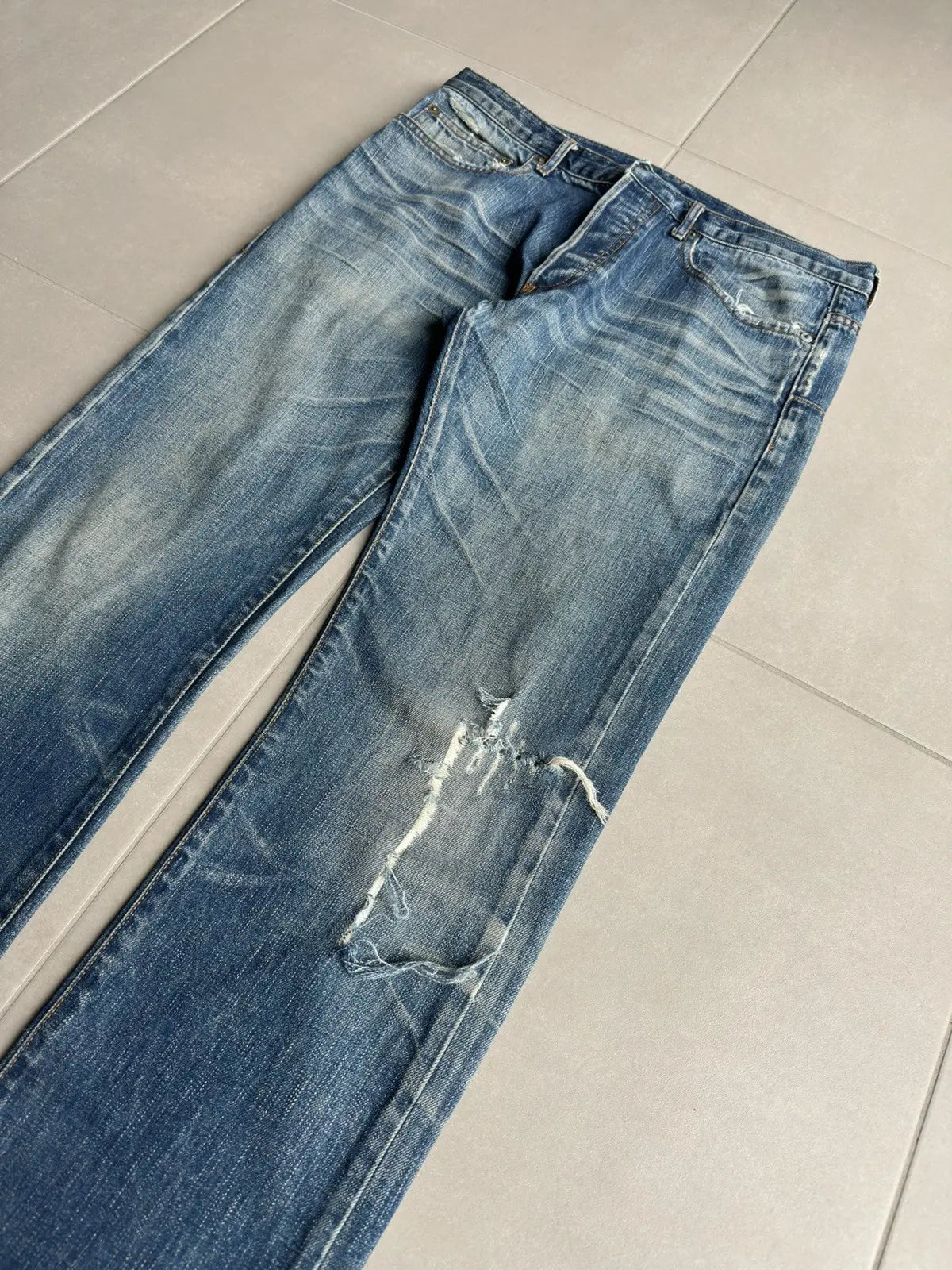 Dior homme SS03 “Follow me” distressed clawmark denim