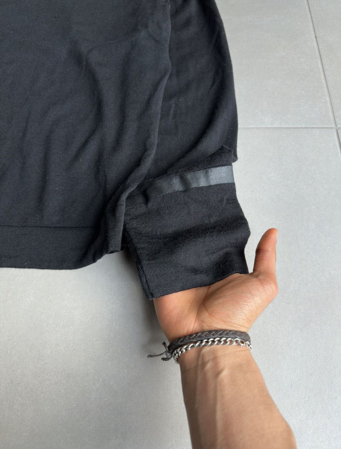 Dior Homme AW03 “Luster” waxed v-neck sweater