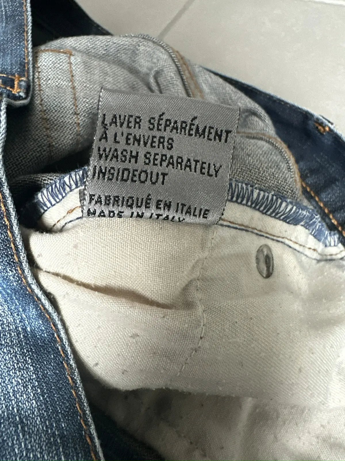 Dior Homme SS08 “Under My Car” paint splatter denim