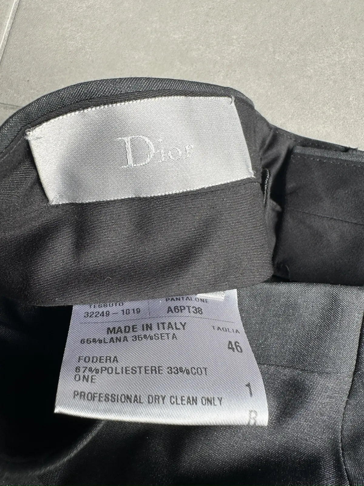 Dior Homme SS05 “BECK/Untitled” silk/wool shimmering slacks