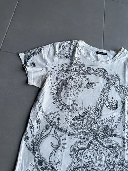 Balmain Homme AW09 distressed paisley print T-shirt