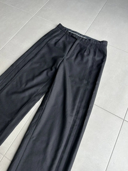 Raf Simons AW2000 “confusion” pleated wool wide trousers