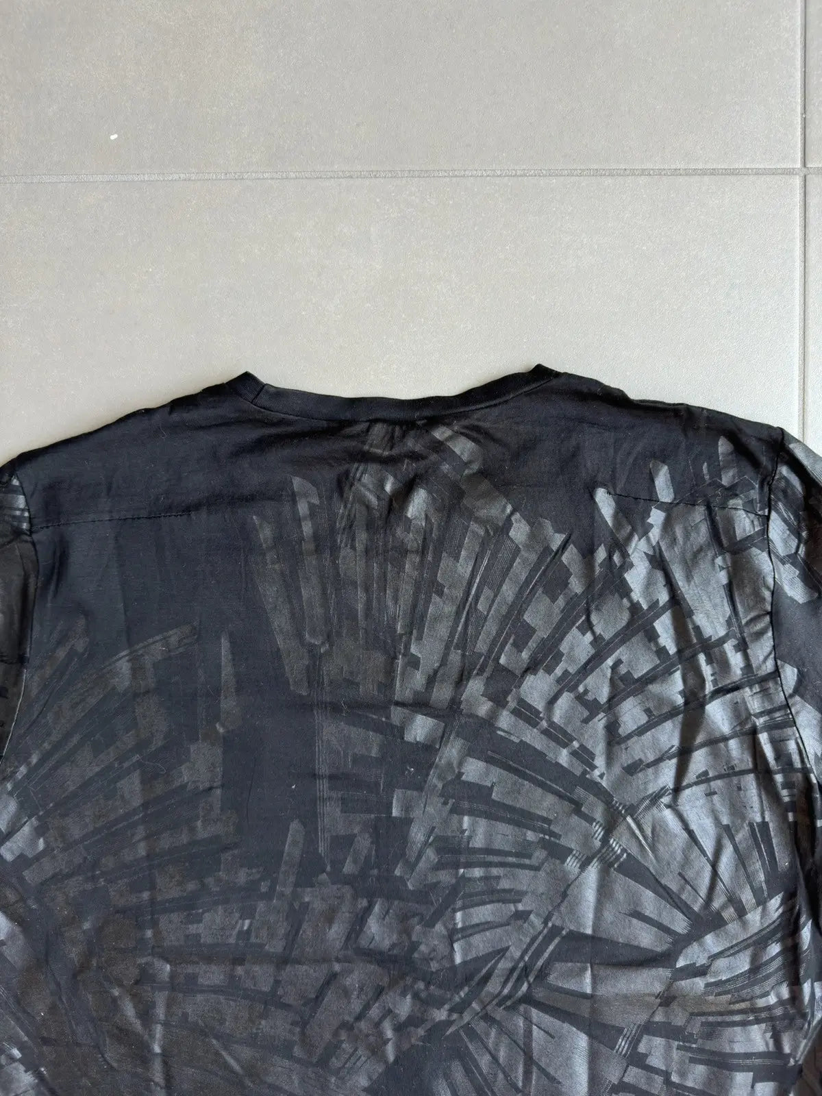 Dior Homme SS04 “Strip” waxed pattern T-shirt