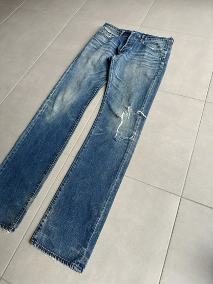 Dior homme SS03 “Follow me” distressed clawmark denim