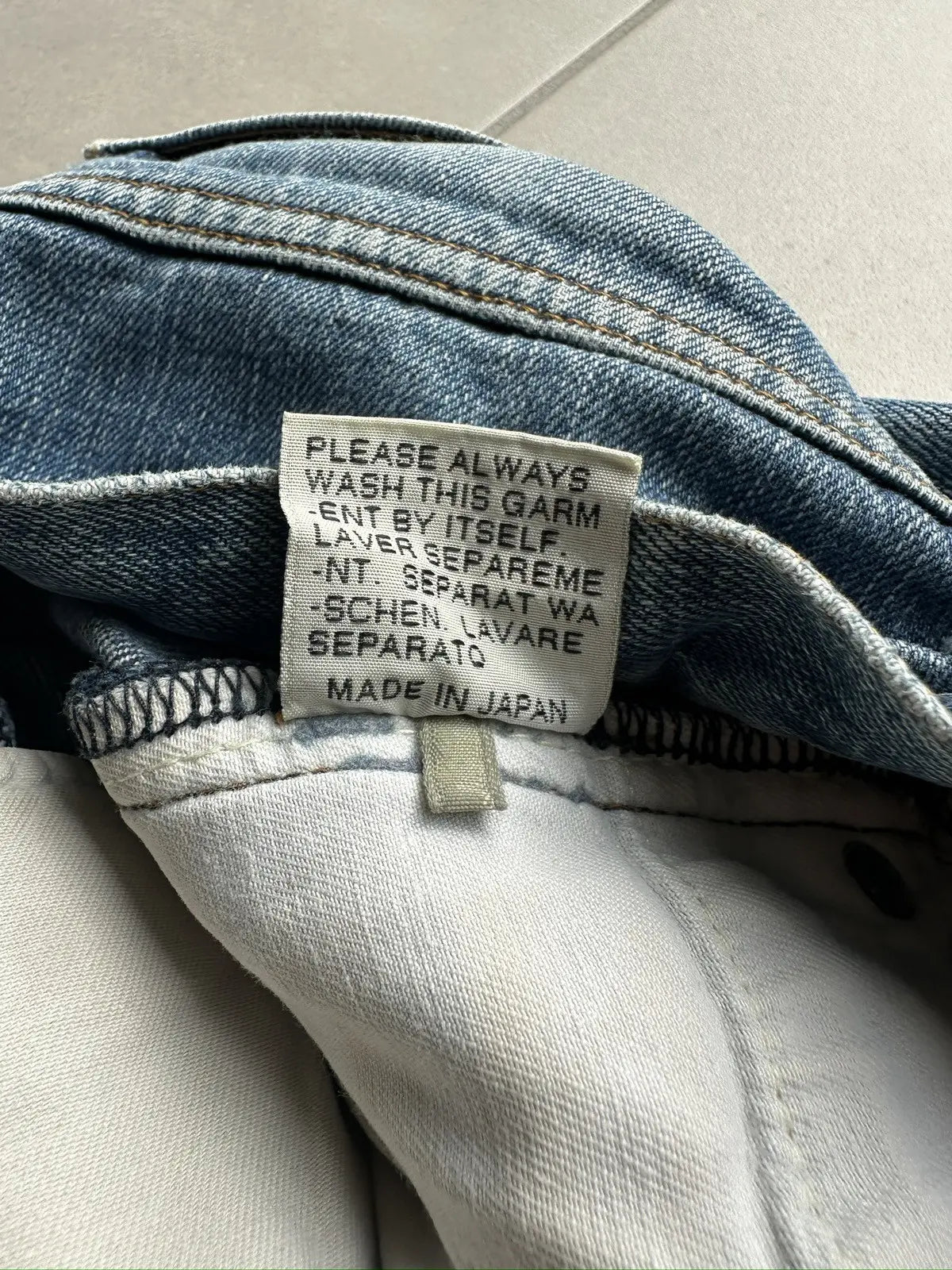 Dior Homme AW07 “Navigate” washed raw jeans