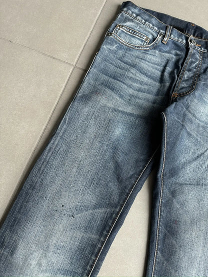 Dior Homme SS08 “Under My Car” paint splatter denim