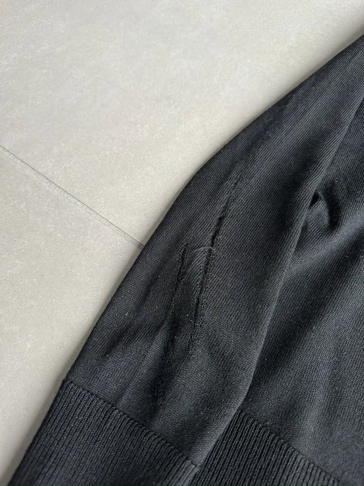 Dior Homme AW05 "in the morning" distressed wool sweater