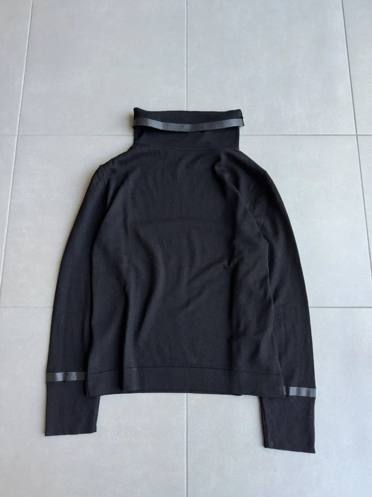 Dior Homme AW03 “Luster” waxed loose high neck sweater