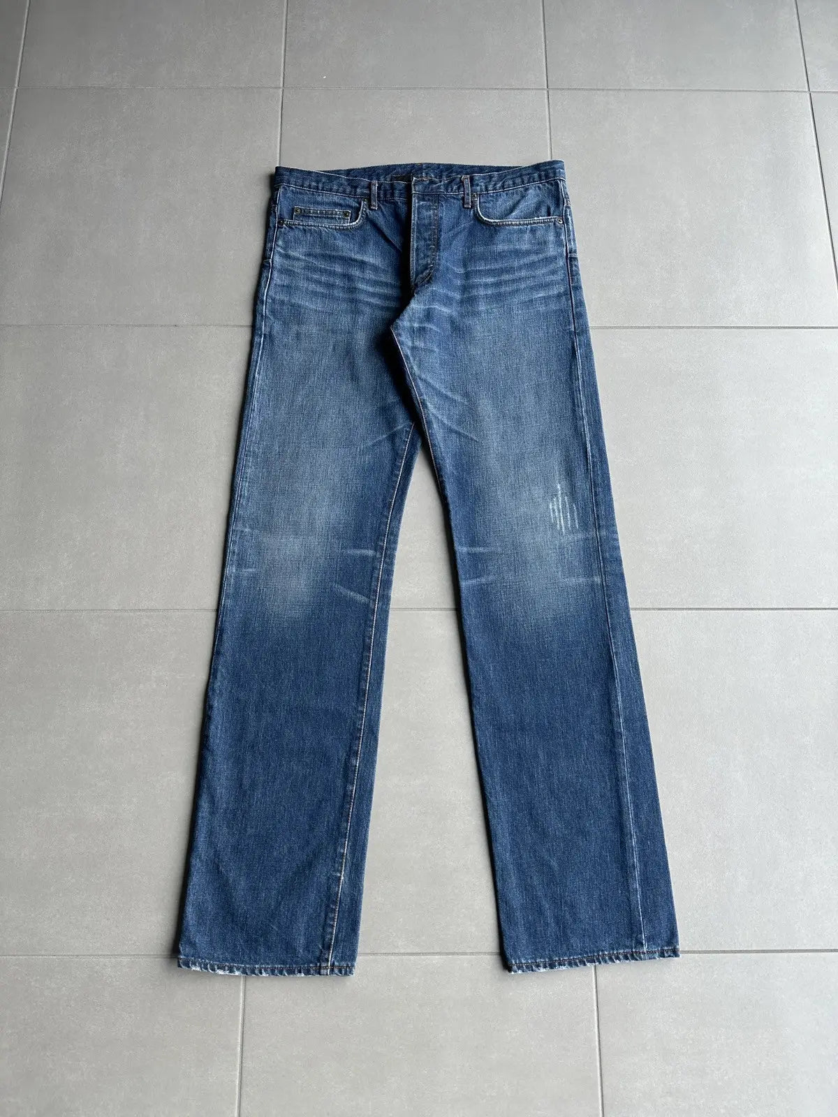 Dior Homme AW06 washed blue clawmark jeans