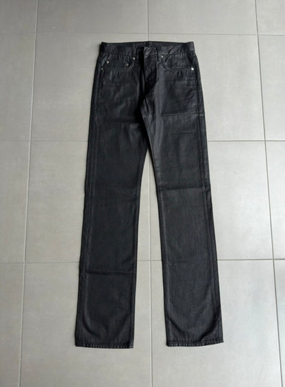 Dior Homme AW07 "navigate" polyurethane wax coated jeans