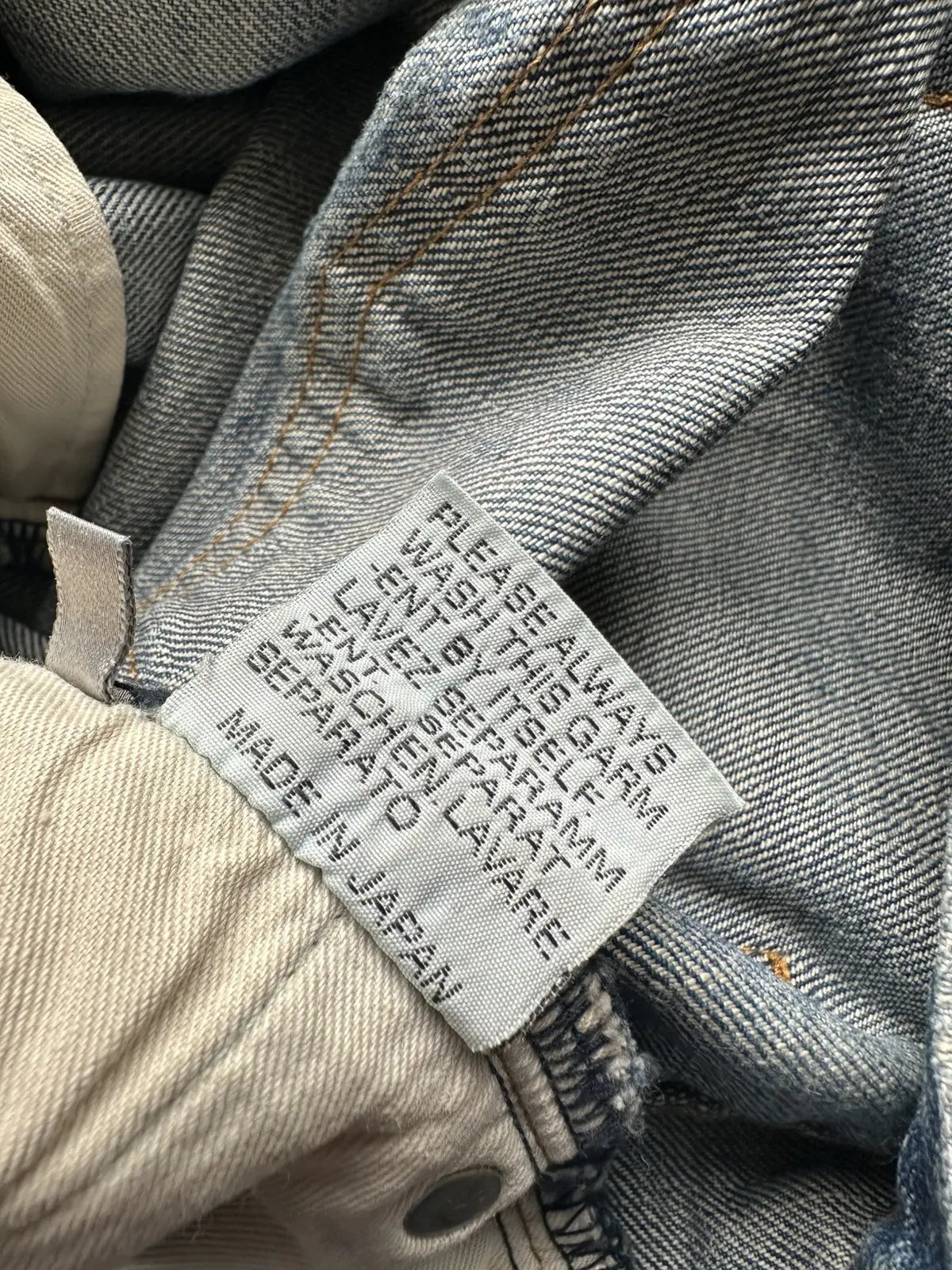 Dior homme SS03 “Follow me” distressed clawmark denim