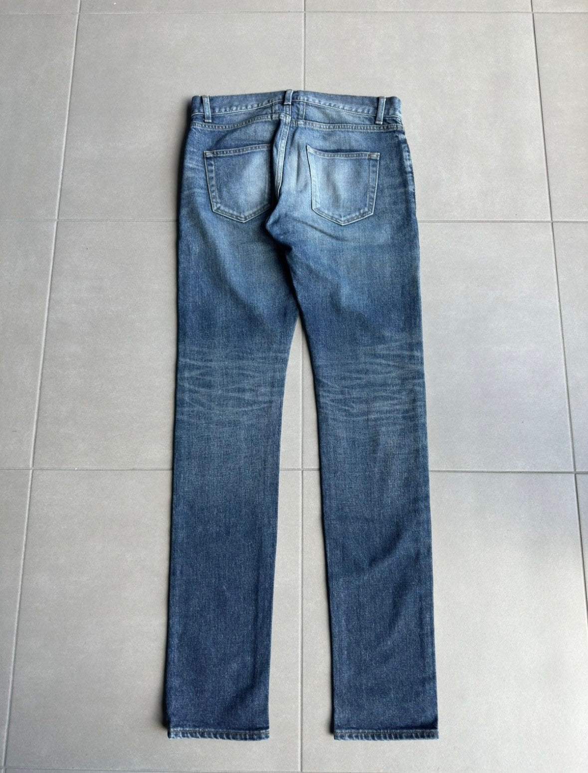 Saint Laurent Paris by Hedi Slimane D02 washed whiskered Blue Denim