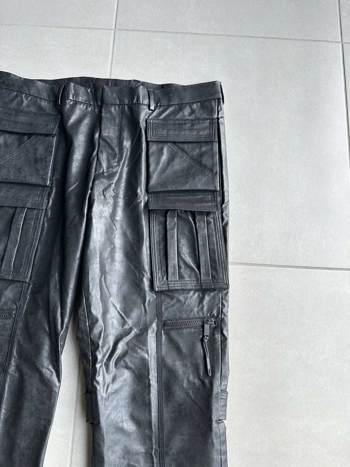 Dior Homme AW03 “Luster” PVC coated cargo pants