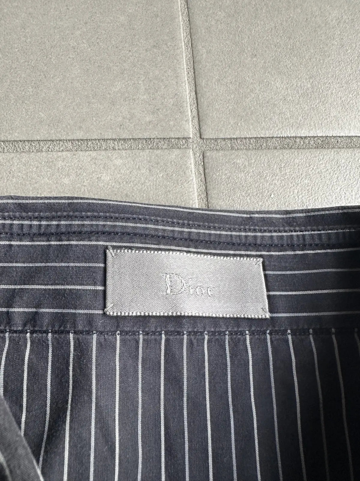 Dior Homme AW06 "These grey days" striped button up shirt