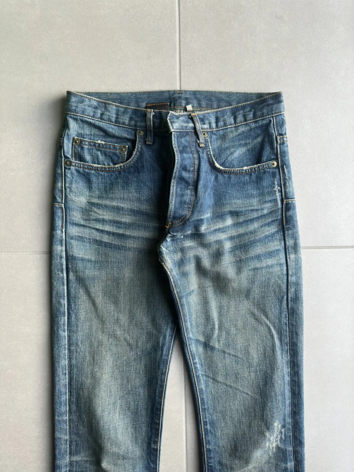 Dior homme by Hedi Slimane washed clawmark jeans