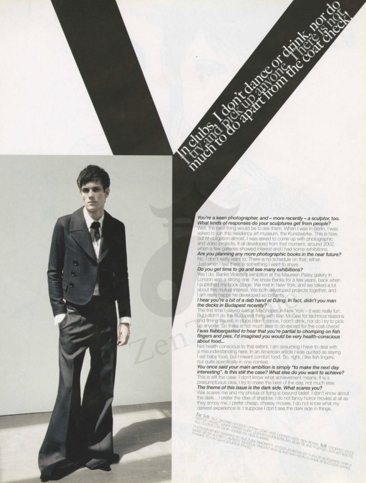 Dior Homme AW06 wide leg trousers