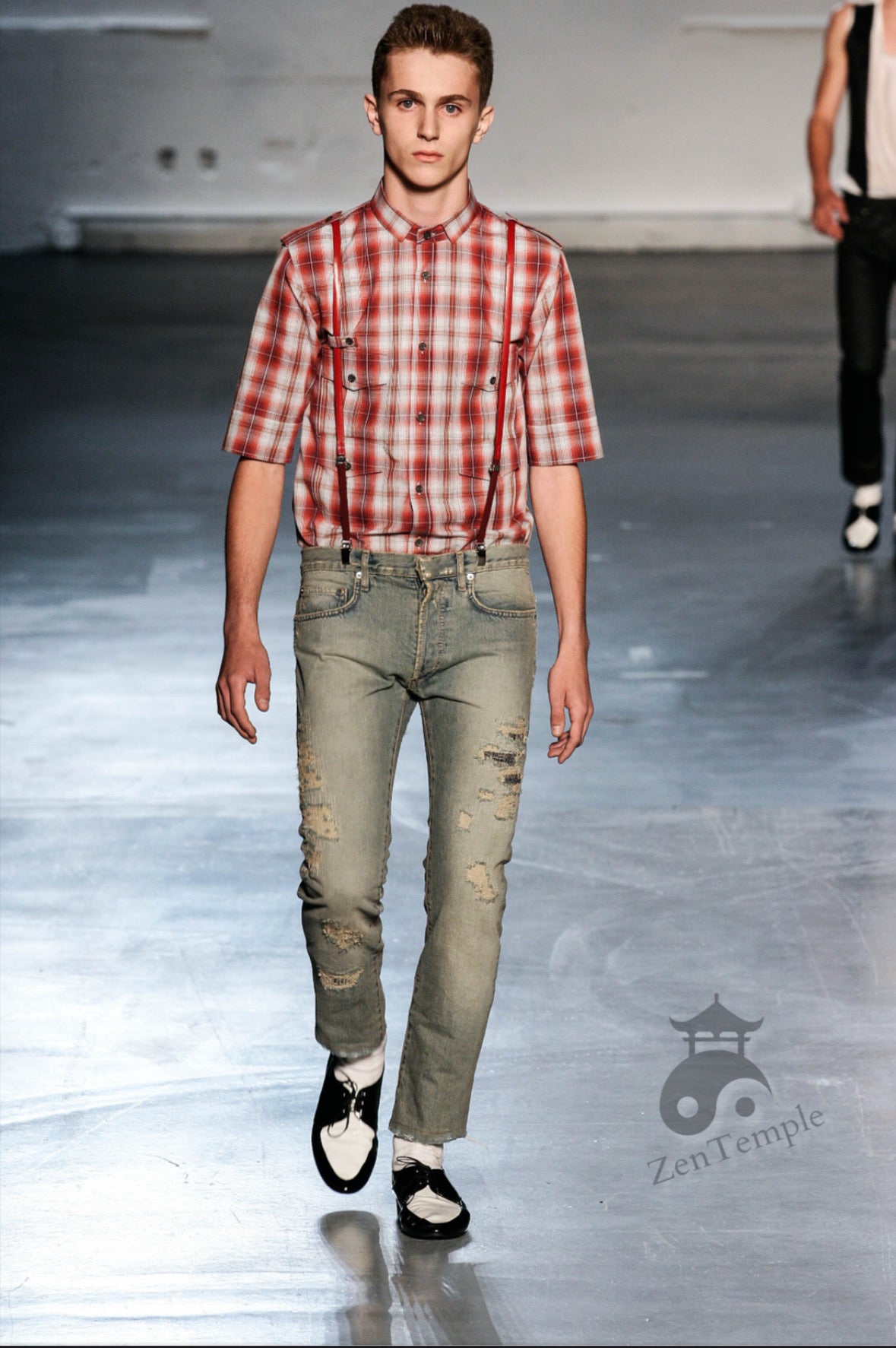 Dior Homme SS06 "The World Was A Mess, But His Hair Was Perfect" crash denim