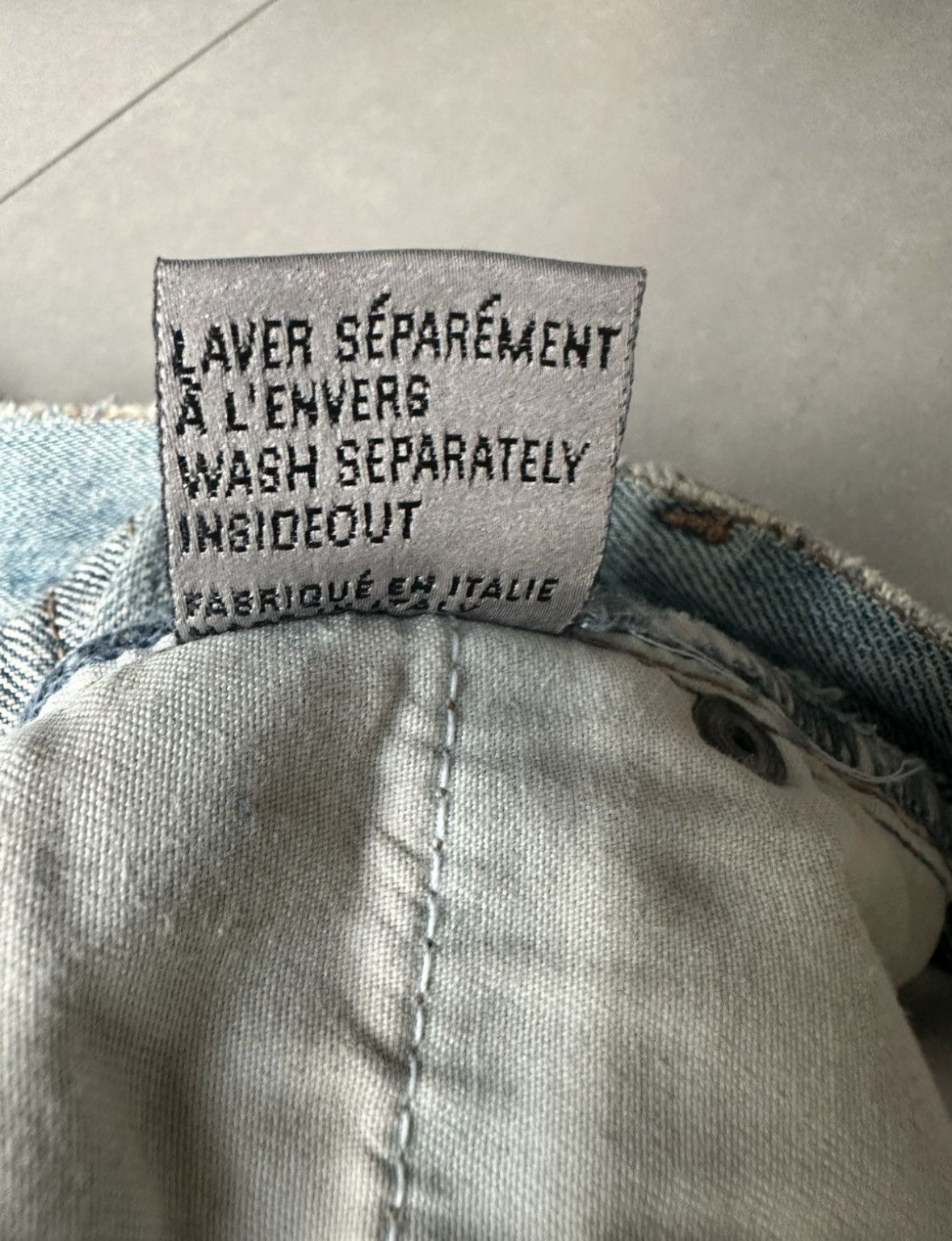 Dior Homme SS06 "The World Was A Mess, But His Hair Was Perfect" crash denim