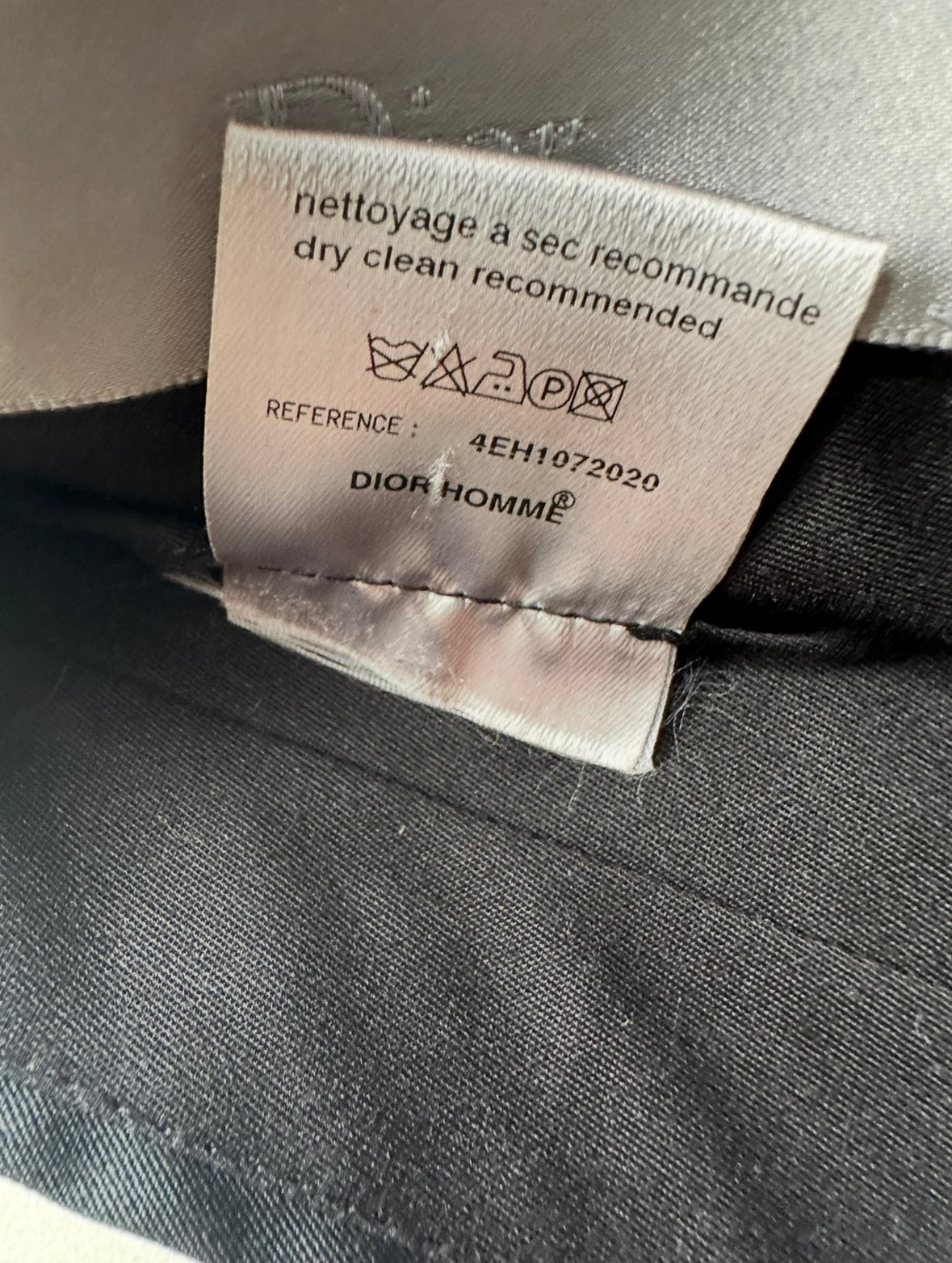 Dior Homme SS04 "strip" shiny wool trousers