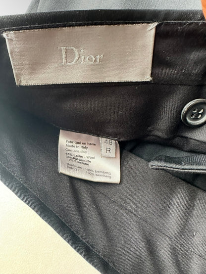 Dior Homme SS04 "strip" shiny wool trousers